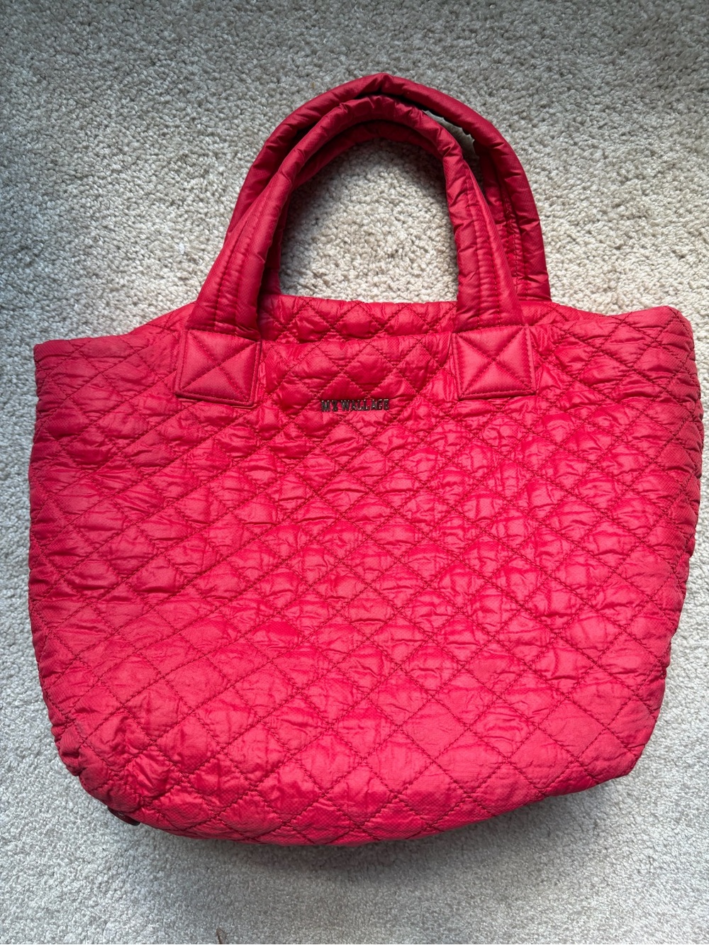 MZ Wallace Red Quilted Tote Bag - Spacious Everyday Carry - Picture 11 of 11